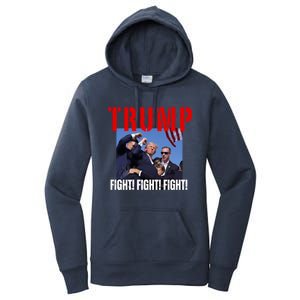 Trump Fight Fight Fight Rally Trump Fight Fight Fight Meaningful Gift Women's Pullover Hoodie