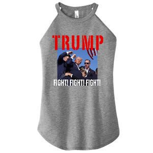 Trump Fight Fight Fight Rally Trump Fight Fight Fight Meaningful Gift Women's Perfect Tri Rocker Tank