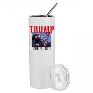 Trump Fight Fight Fight Rally Trump Fight Fight Fight Meaningful Gift Stainless Steel Tumbler