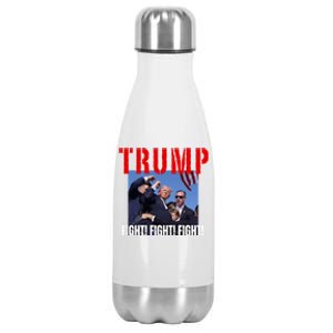 Trump Fight Fight Fight Rally Trump Fight Fight Fight Meaningful Gift Stainless Steel Insulated Water Bottle