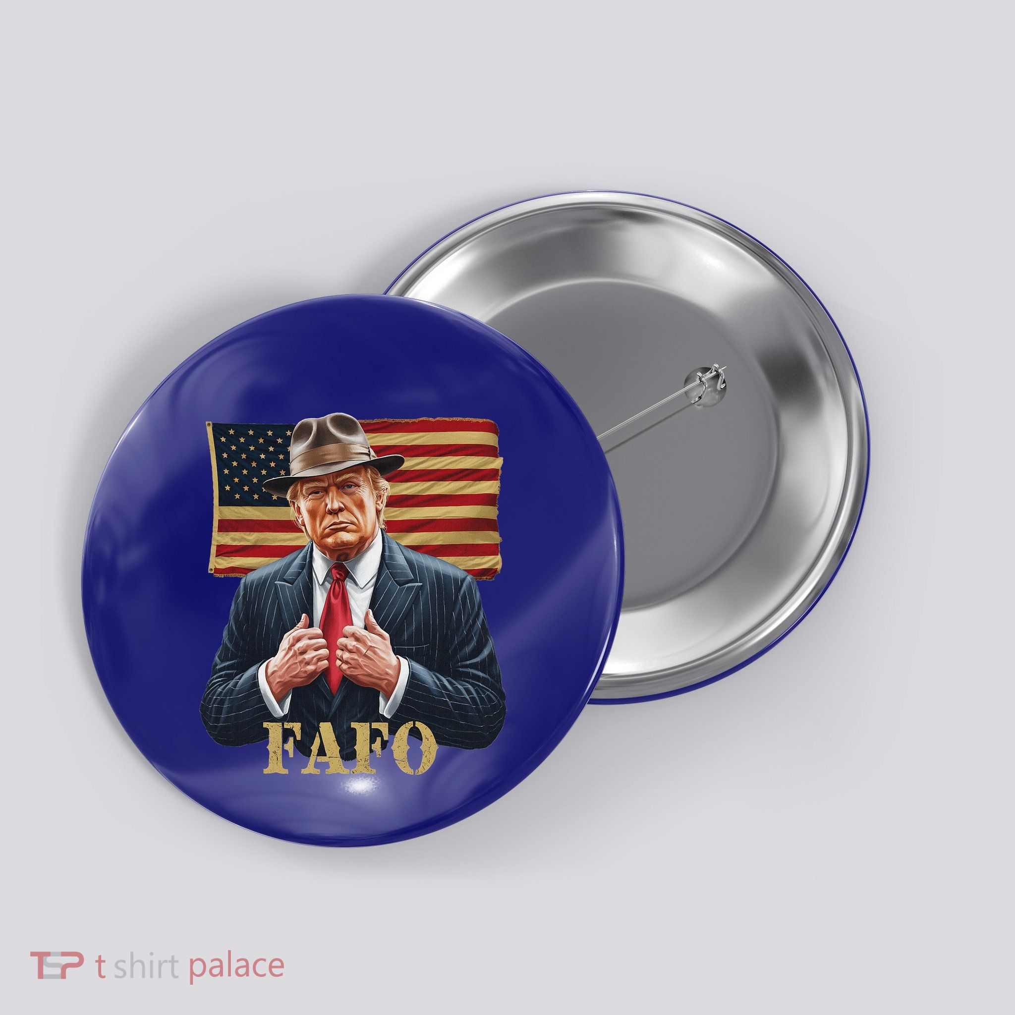 Trump Fafo F Around Find Out Us Flag Button