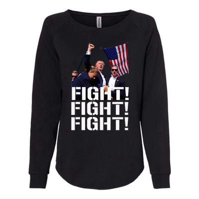 Trump Fight Fight Fight Trump Defiant Trump Shot Fist Pump Womens California Wash Sweatshirt