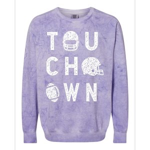 Touchdown Funny Football Mom Cheer Football Player Colorblast Crewneck Sweatshirt