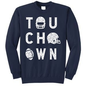 Touchdown Funny Football Mom Cheer Football Player Tall Sweatshirt