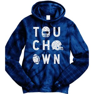 Touchdown Funny Football Mom Cheer Football Player Tie Dye Hoodie