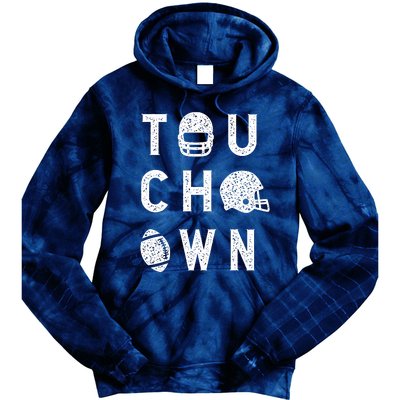 Touchdown Funny Football Mom Cheer Football Player Tie Dye Hoodie