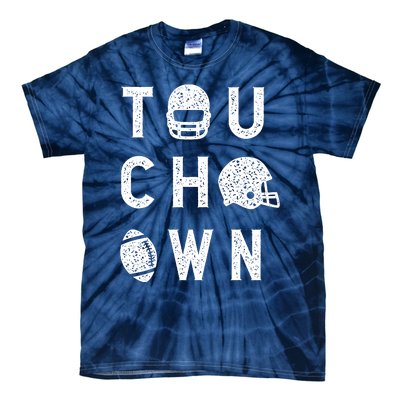 Touchdown Funny Football Mom Cheer Football Player Tie-Dye T-Shirt