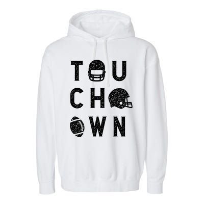 Touchdown Funny Football Mom Cheer Football Player Garment-Dyed Fleece Hoodie