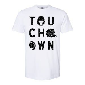 Touchdown Funny Football Mom Cheer Football Player Softstyle CVC T-Shirt