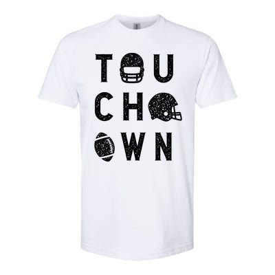 Touchdown Funny Football Mom Cheer Football Player Softstyle CVC T-Shirt