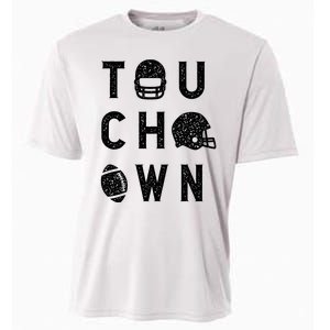 Touchdown Funny Football Mom Cheer Football Player Cooling Performance Crew T-Shirt