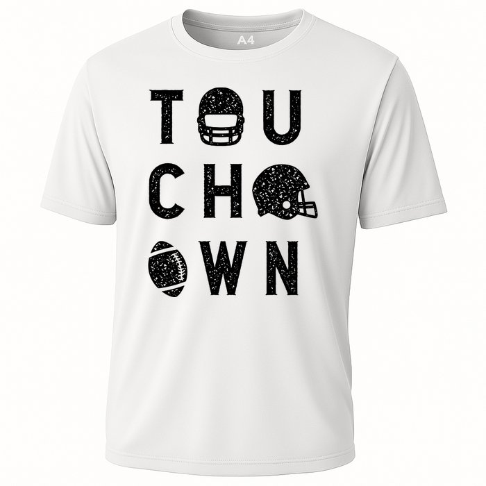 Touchdown Funny Football Mom Cheer Football Player Cooling Performance Crew T-Shirt