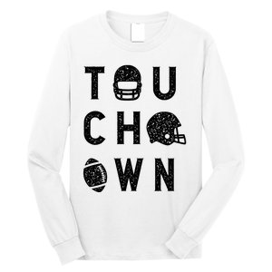 Touchdown Funny Football Mom Cheer Football Player Long Sleeve Shirt