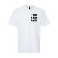 Touchdown Funny Football Mom Cheer Football Player Softstyle Adult Sport Polo