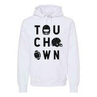 Touchdown Funny Football Mom Cheer Football Player Premium Hoodie