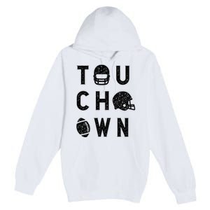 Touchdown Funny Football Mom Cheer Football Player Premium Pullover Hoodie