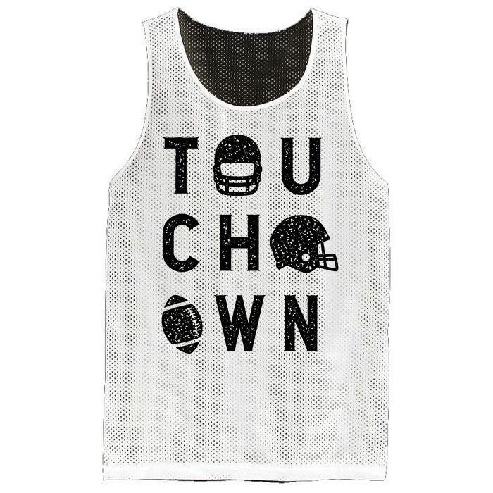 Touchdown Funny Football Mom Cheer Football Player Mesh Reversible Basketball Jersey Tank