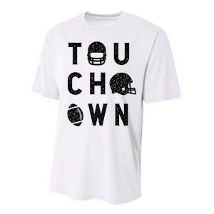 Touchdown Funny Football Mom Cheer Football Player Performance Sprint T-Shirt