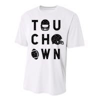 Touchdown Funny Football Mom Cheer Football Player Performance Sprint T-Shirt