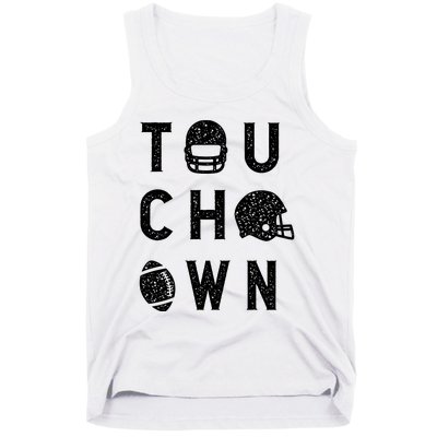 Touchdown Funny Football Mom Cheer Football Player Tank Top