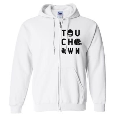 Touchdown Funny Football Mom Cheer Football Player Full Zip Hoodie