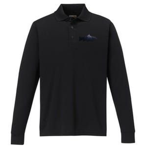 Trout Fly Fishing Nature Outdoor Fisherman Gift Performance Long Sleeve Polo