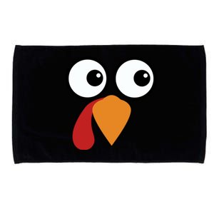 Turkey Face Funny Simple Lazy Halloween Costume Thanksgiving Cool Gift Microfiber Hand Towel