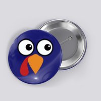 Turkey Face Funny Simple Lazy Halloween Costume Thanksgiving Cool Gift Button