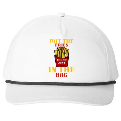 Trump Fast Food Put The Fries In The Bag 2024 Snapback Five-Panel Rope Hat