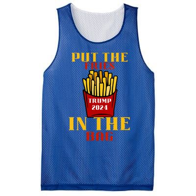 Trump Fast Food Put The Fries In The Bag 2024 Mesh Reversible Basketball Jersey Tank