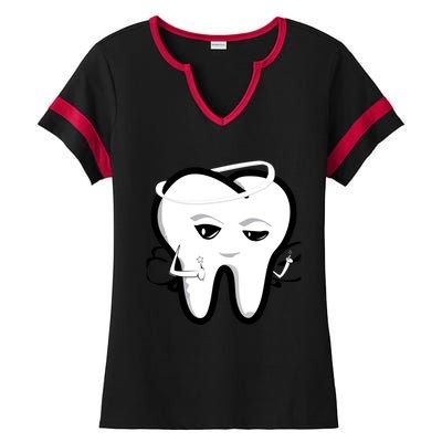 Tooth Fairy Funny Gift Ladies Halftime Notch Neck Tee