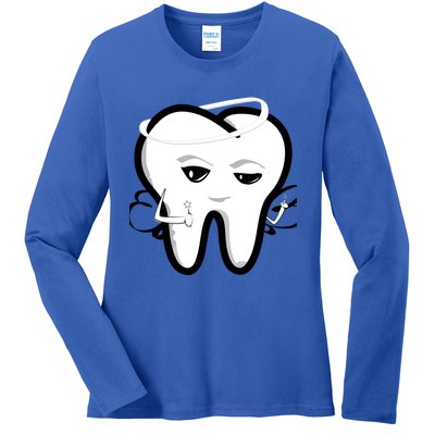 Tooth Fairy Funny Gift Ladies Long Sleeve Shirt