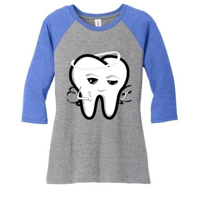 Tooth Fairy Funny Gift Women's Tri-Blend 3/4-Sleeve Raglan Shirt