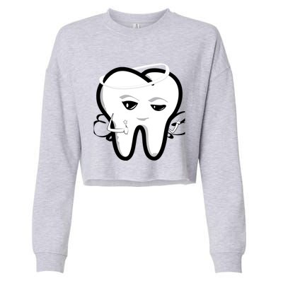 Tooth Fairy Funny Gift Cropped Pullover Crew