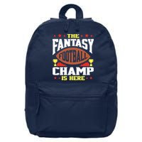 The Fantasy Football Champ Is Here Champion Draft League Premium 16 in Basic Backpack
