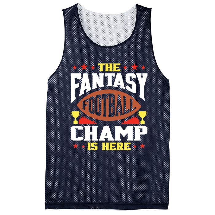 The Fantasy Football Champ Is Here Champion Draft League Premium Mesh Reversible Basketball Jersey Tank