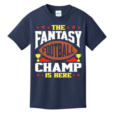 The Fantasy Football Champ Is Here Champion Draft League Premium Kids T-Shirt
