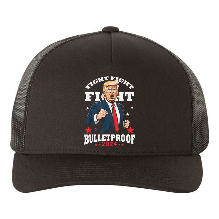 Trump Fight Fight Fight Bullet Proof 2024 Election Yupoong Adult 5-Panel Trucker Hat