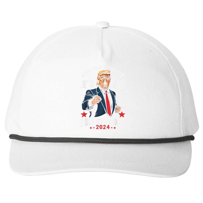 Trump Fight Fight Fight Bullet Proof 2024 Election Snapback Five-Panel Rope Hat