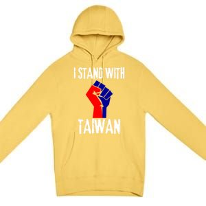 Taiwan Flag Fist Taiwanese Flag Colors I Stand With Taiwan Gift Premium Pullover Hoodie