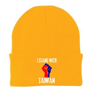 Taiwan Flag Fist Taiwanese Flag Colors I Stand With Taiwan Gift Knit Cap Winter Beanie