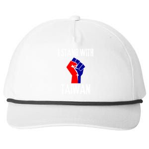 Taiwan Flag Fist Taiwanese Flag Colors I Stand With Taiwan Gift Snapback Five-Panel Rope Hat