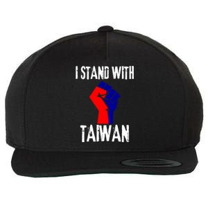 Taiwan Flag Fist Taiwanese Flag Colors I Stand With Taiwan Gift Wool Snapback Cap