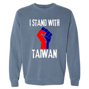 Taiwan Flag Fist Taiwanese Flag Colors I Stand With Taiwan Gift Garment-Dyed Sweatshirt