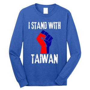 Taiwan Flag Fist Taiwanese Flag Colors I Stand With Taiwan Gift Long Sleeve Shirt