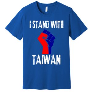 Taiwan Flag Fist Taiwanese Flag Colors I Stand With Taiwan Gift Premium T-Shirt