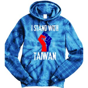 Taiwan Flag Fist Taiwanese Flag Colors I Stand With Taiwan Gift Tie Dye Hoodie