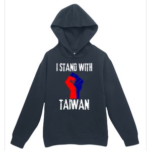 Taiwan Flag Fist Taiwanese Flag Colors I Stand With Taiwan Gift Urban Pullover Hoodie