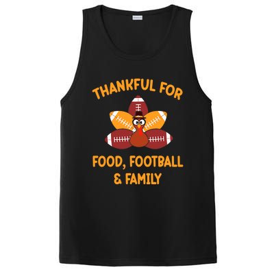 Thankful For Food Football Family Thanksgiving Turkey PosiCharge Competitor Tank