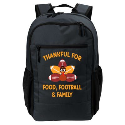 Thankful For Food Football Family Thanksgiving Turkey Daily Commute Backpack